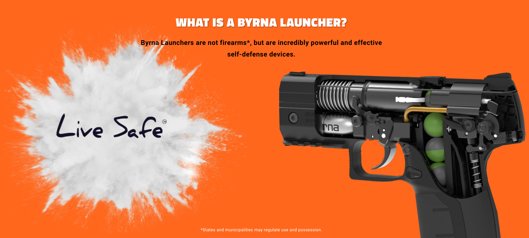 Load video: Byrna Launchers are not firearms*, but are incredibly powerful and effective self-defense devices.